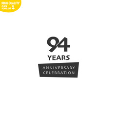 Creative 94 Year Anniversary Celebration Logo Design