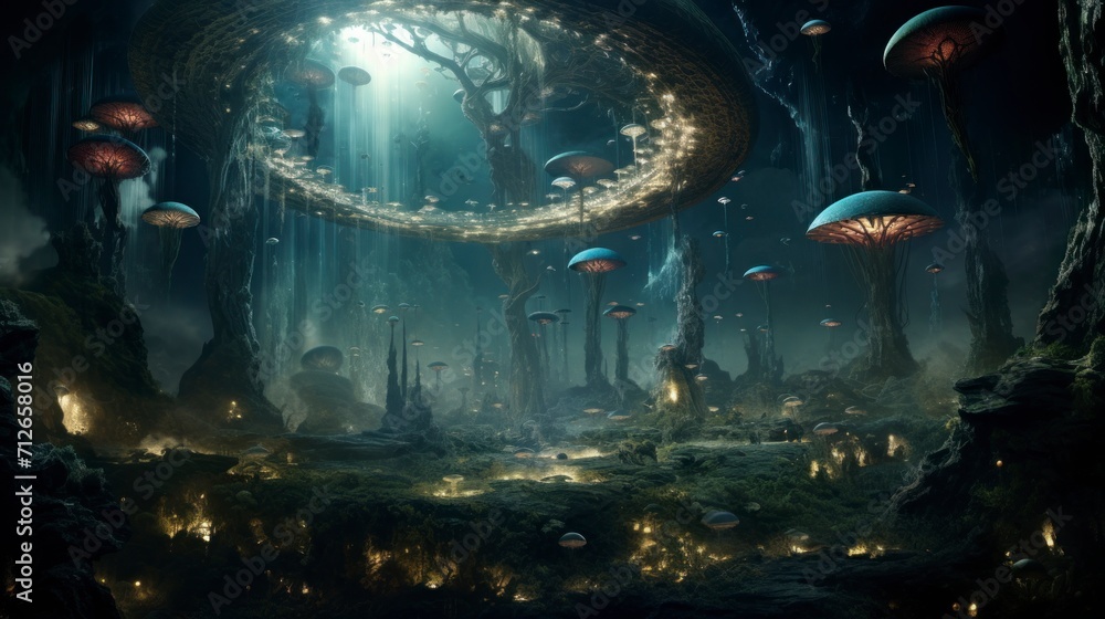 Canvas Prints seen from a very different planet in another galaxy and universe