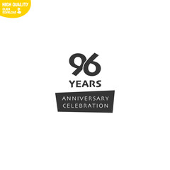 Creative 96 Year Anniversary Celebration Logo Design
