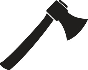 Wooden axe, axe with handle vector, axe tool icon