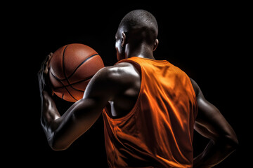 Fototapeta na wymiar Basketball Player Pregame Focus in Arena