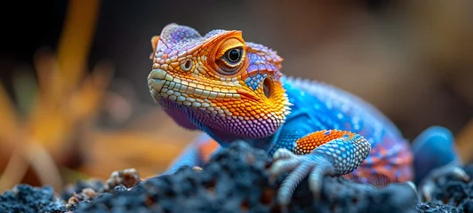 Poster rainbow chameleon in the wild © DIVO