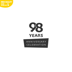 Creative 98 Year Anniversary Celebration Logo Design