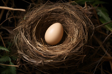 egg nest, birds  nest with a coloorful egg, eggs, birds egg, bird laying egg