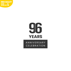 Creative 96 Year Anniversary Celebration Logo Design
