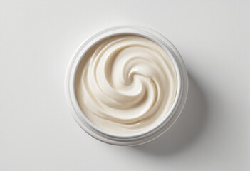 Elegant pot of luxurious white cream for radiant skin,cljs highlighting the importance of...