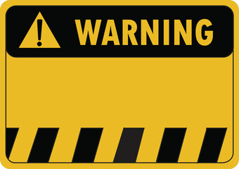 Warning sign. Blank warning sign on white background. Vector illustration