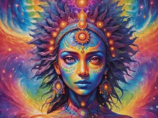 Fototapeta premium psychadelic chakra activation