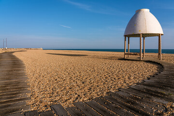 Folkestone Beach in Kent, England