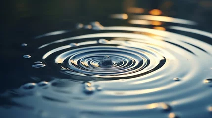 Fotobehang ripples in water © Ushtar