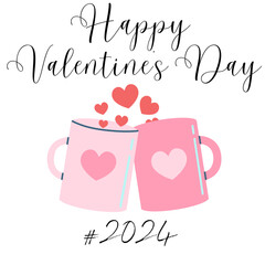Happy valentines day coffee mug design 