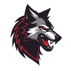 Esport vector logo wolf, wolf icon, wolf head, sticker