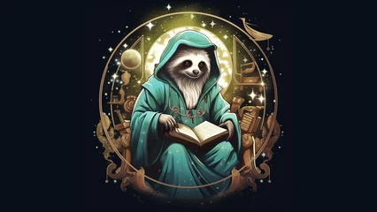 Foto op Canvas loki God of mischief Himself as a Sloth is feeling mischievous © Xabi