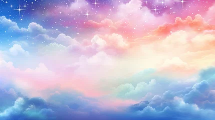 Crédence de cuisine en verre imprimé Chambre denfants Dream cute fantasy sky rainbow glitter background material