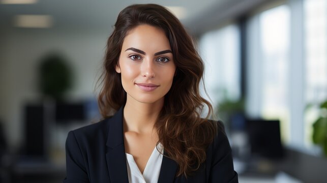 Portrait of a businesswoman in an office.