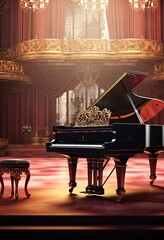 piano in the grand concert hall