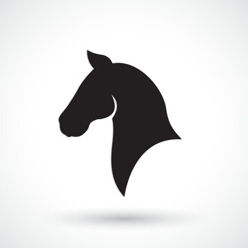 horse head silhouette logo