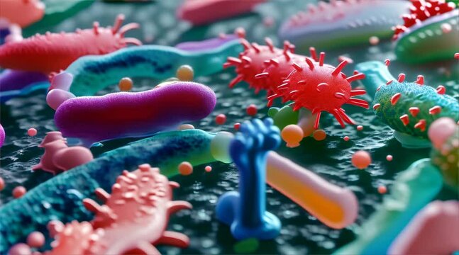 microscope view of healthy gut bacteria