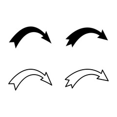 Set of arrow icon vector design