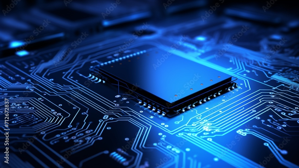 Poster ai motherboard circuit technology background gradient picture ai generated art