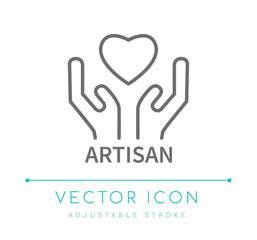 Fototapeta premium Artisan Product Small Business Line Icon