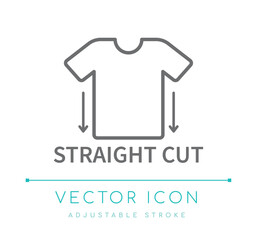 Straight Cut T-shirt Style Line Icon