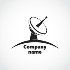 silhouette telecommunication satellite logo