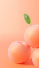 3 Peach with minimal pink background. 