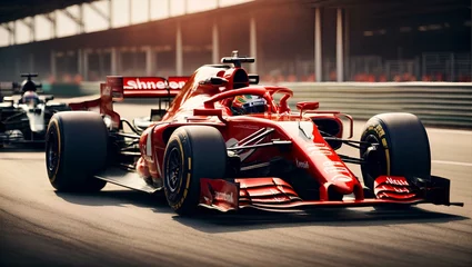 Türaufkleber Formula 1 car on the racetrack. sports © Gang studio