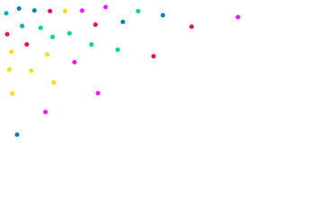 Rainbow Dust Carnival Vector White Background.