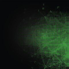 Black background and green dot