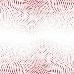White abstract background and red dot 