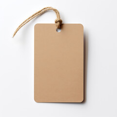 tag, address, price tag made of cardboard paper on a white background, layout for filling