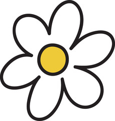 Daisy Flower Icon Spring Floral Design 