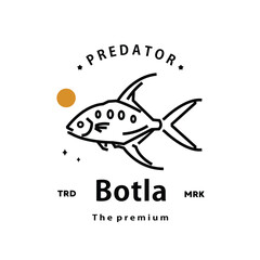 Obraz premium vintage retro hipster botla logo vector outline monoline art icon 