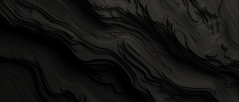 Minimalistic abstract topographic pattern in charcoal and black . Ancient rock and sand formations. Graphic resource background and wallpaper.
