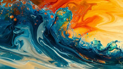 a close up of a wave of liquid or liquid paint    