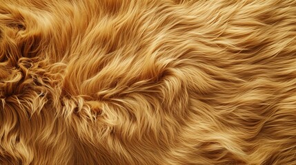 Lion wool wildlife animal soft fur and long hair texture background golden brown color for fashion coat  - obrazy, fototapety, plakaty