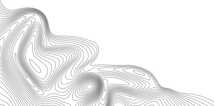 Landscape geodesy topographic map background. Grey topographic lines. Texture of lines. Transparent background