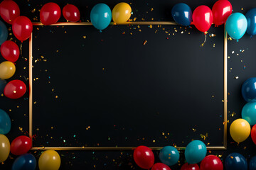 confetti black background