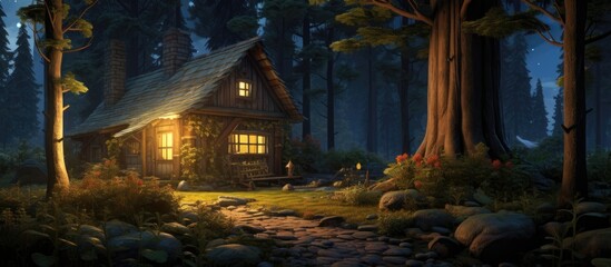 forest cabin