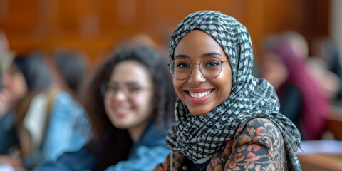 Studentin Muslima - obrazy, fototapety, plakaty