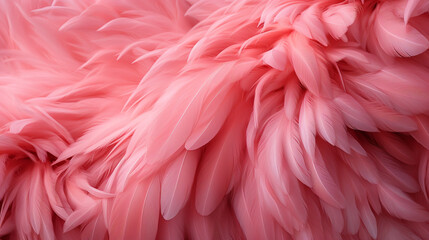 Fototapeta na wymiar Pink Flamingo feathers close up , Generate AI