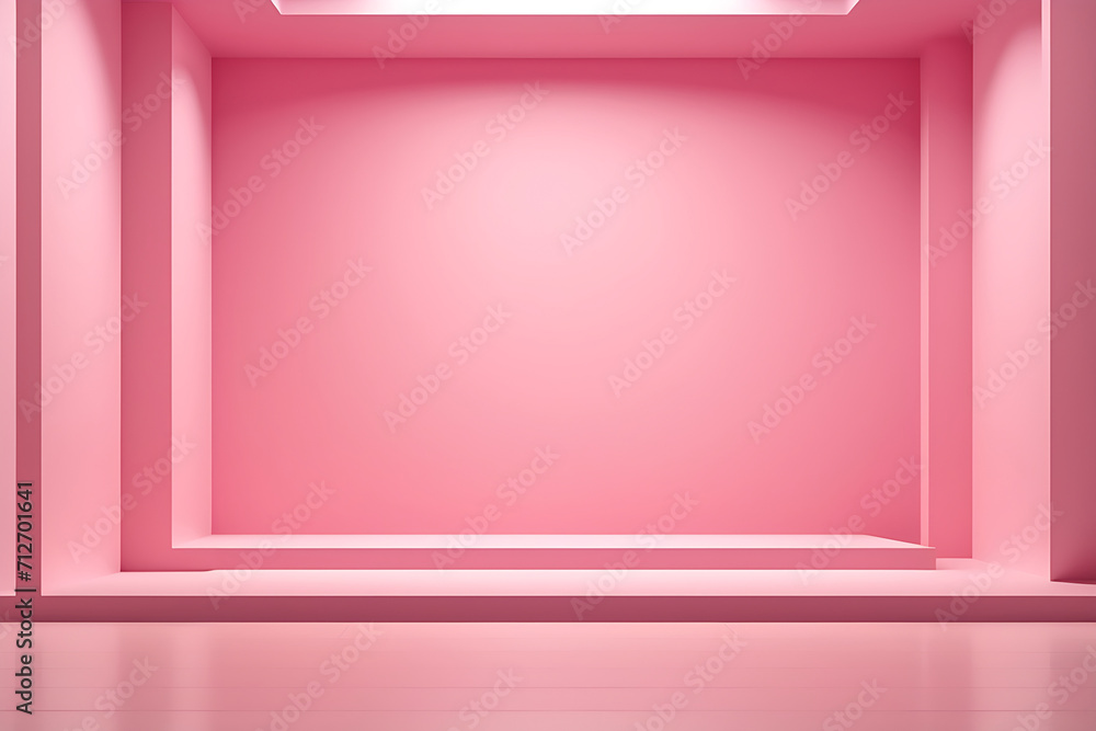 Poster universal minimalistic background for presentation. a light wall in the interior with beautiful buil