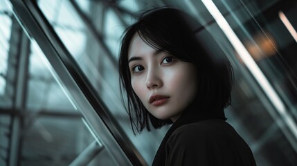 Close up portrait of an Asian woman