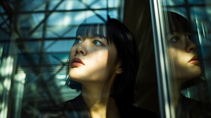 Close up portrait of an Asian woman