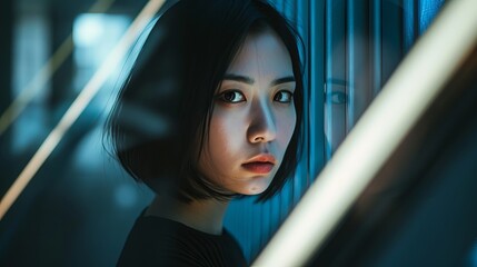 Close up portrait of an Asian woman