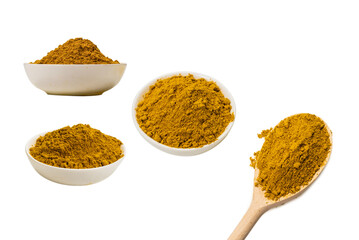 Curry in a bowl isolated.