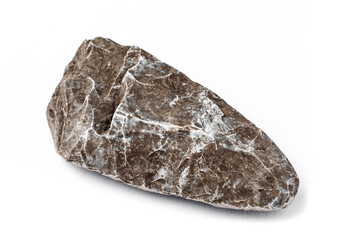 Prehistoric stone ax isolated on white background.primitive man.Scythian period.Archaeology. Study of ancient objects