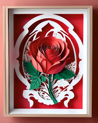 Evoke The Captivating Allure Of A Single Rose, Its Petals A Vibrant Crimson Kissed By Sunlight, rose background. rose art, valentines day, valentines pic